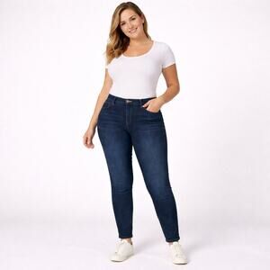 Athleta SculptTek Slim Straight Dark Wash Jeans Women’s Size 16